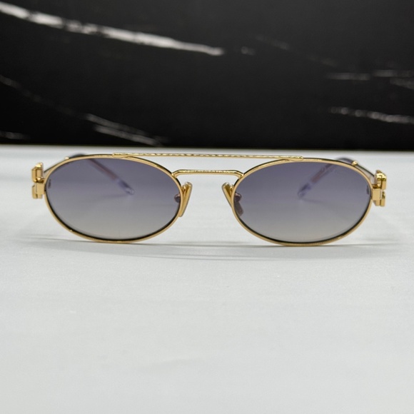 NEW MU54ZS 5AK30C MIU MIU WOMEN SUNGLASSES MU 54ZS 5AK30C GOLD OVAL SMU 54Z main image 4